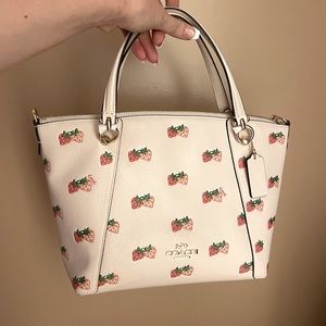 AUTHENTIC Coach Strawberry Print Kacey Satchel